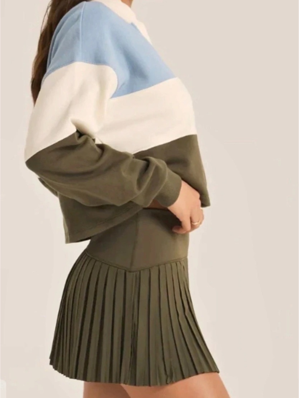 Z Supply Player Collar Cropped Shirt. Size XS - Picture 2 of 7